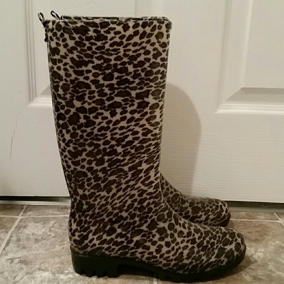 capelli rain boots leopard