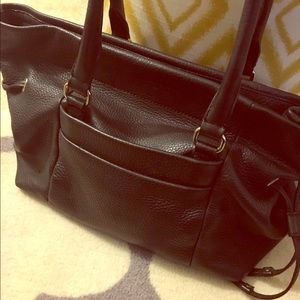 Black Leather Kate Spade Bag