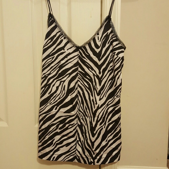 Silk zebra print camisole - Picture 1 of 2