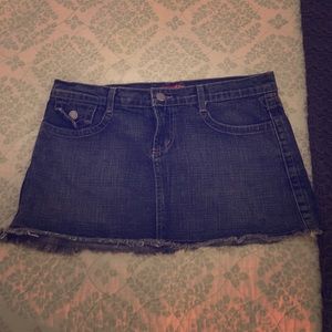 Blue jean mini skirt
