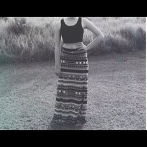 Tribal print maxi skirt