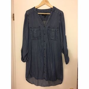 H&M denim shirt dress