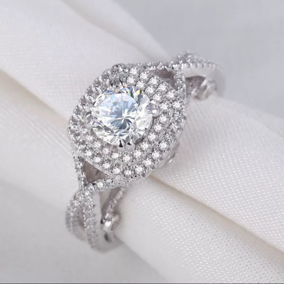 925 silver engagement promise ring - Picture 2 of 4