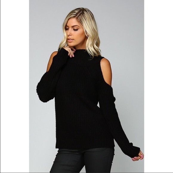Cold shoulder sweater