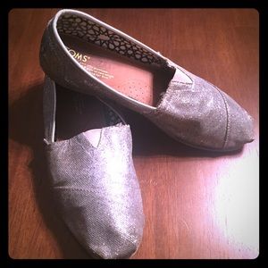 Silver Glitter Women's Toms Classic