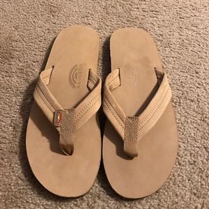 Men's rainbow flip flops
