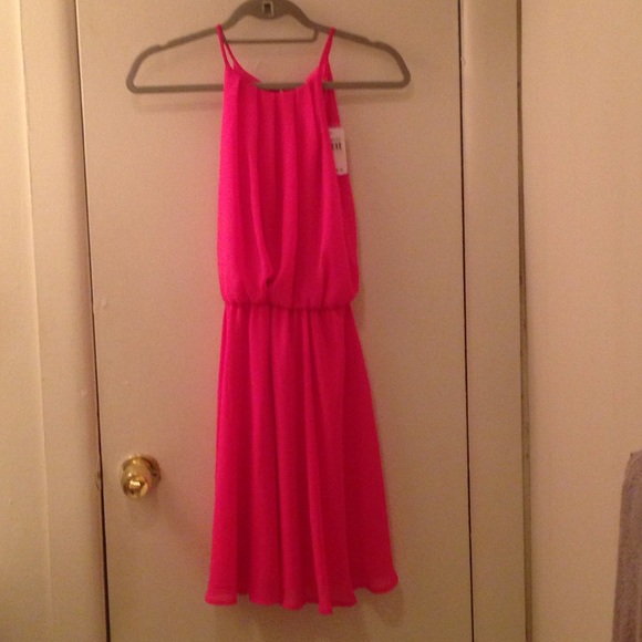 Hot pink cocktail dress