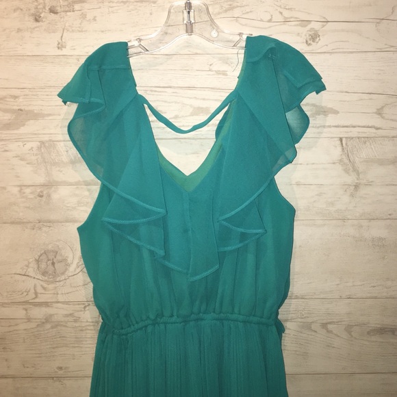 Turquoise Ruffle Dress - Picture 2 of 3