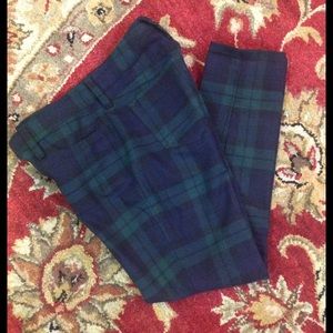 Banana Republic black watch plaid pants