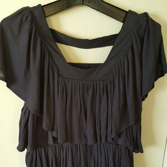 MM Couture layered top, medium, dark gray