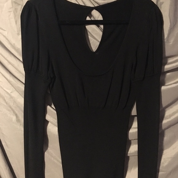 Black bandage long sleeve top