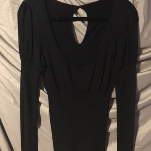Black bandage long sleeve top