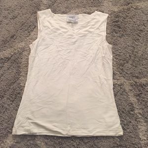 Akris white sleeveless top