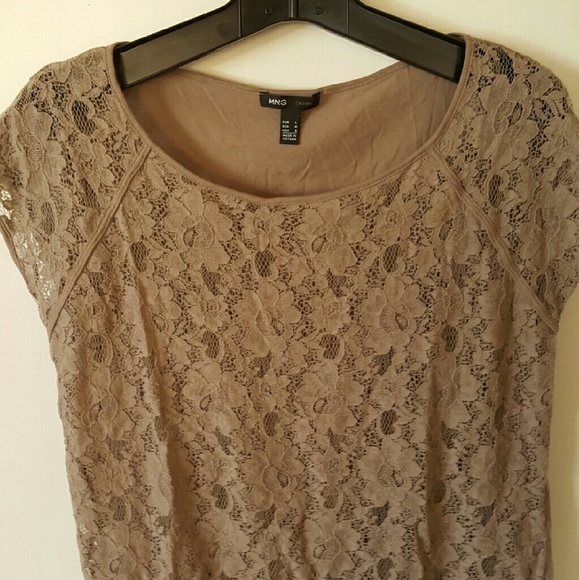 ❤️MNG dark beige top, medium
