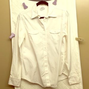 White Fitted Brooks Brothers Button Down Shirt