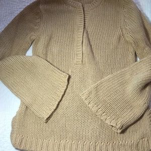 J.Crew tan sweater with Bell Sleeves