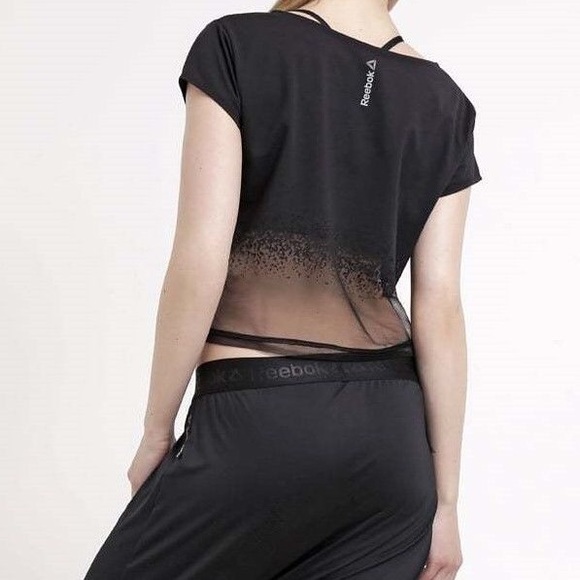 FINAL SALE Reebok Dance Mesh Crop Top - Picture 3 of 4