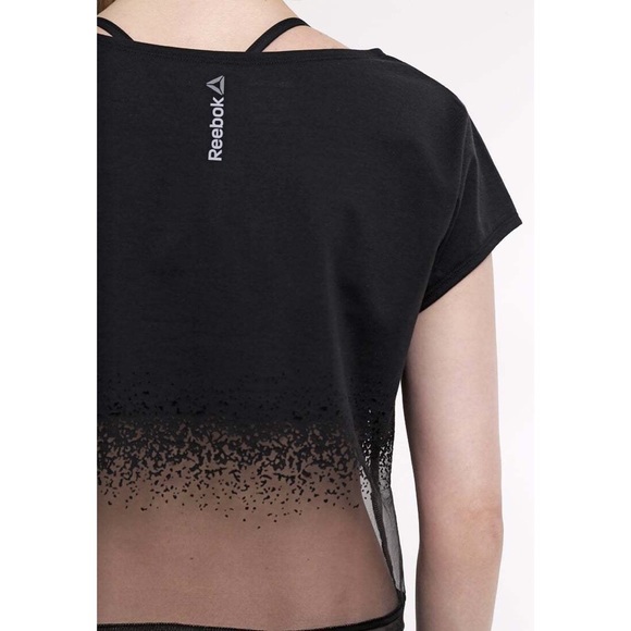 FINAL SALE Reebok Dance Mesh Crop Top - Picture 4 of 4