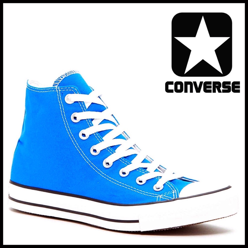❌SOLD❌CONVERSE STYLISH SNEAKERS Blue High Tops - Picture 8 of 8