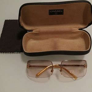 CHANEL gold sunglasses