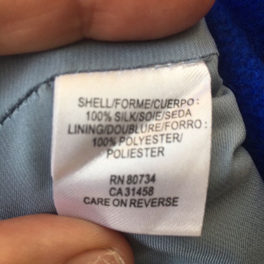 BCBGMAXAZRIA silver blue 100% SILK dress, Sz 4 - Picture 6 of 6