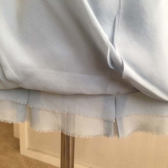 BCBGMAXAZRIA silver blue 100% SILK dress, Sz 4 - Picture 4 of 6