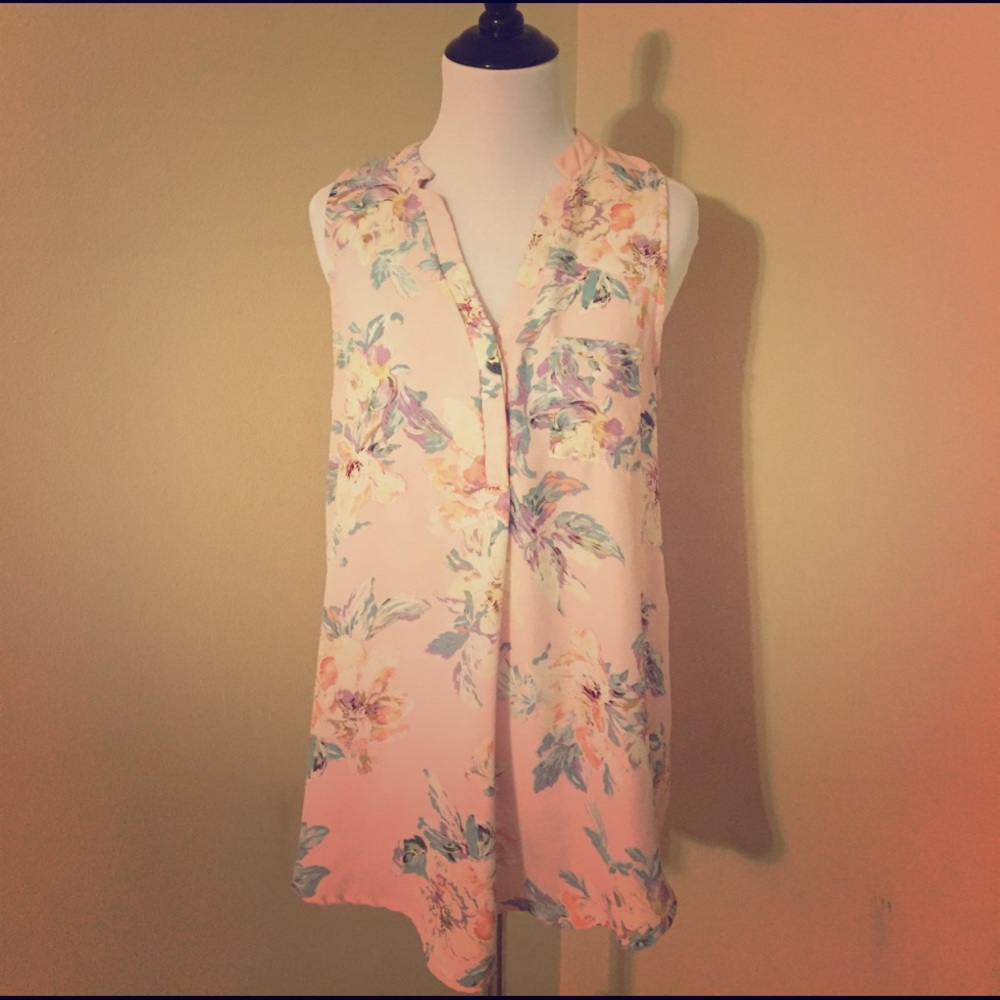Long Flowy Floral Tank Top
