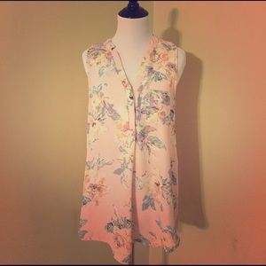 Long Flowy Floral Tank Top