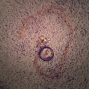 Authentic origami owl necklace and charms