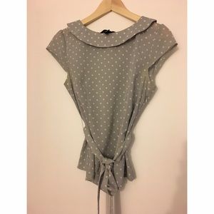H&M polka dot top blouse