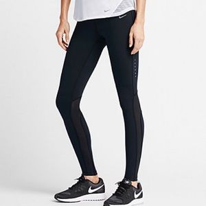 NWOT black Nike Power Epic Lux w/mesh inserts leg