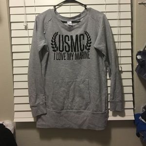 (BUY 1 GET 1) Usmc "I love my marine" sweatshirt