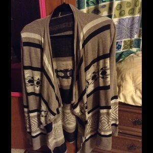 Western open cardigan