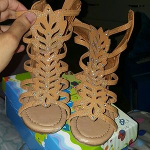 Gladiator rhinestone sandals