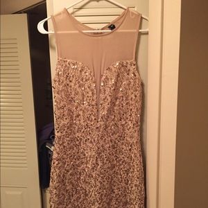 Gold sequin dress