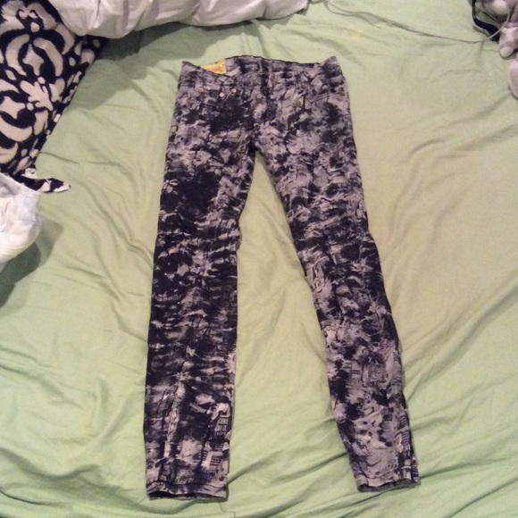 Printed black/jeans