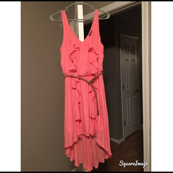 Lily Rose Tiered Dress with brown belt