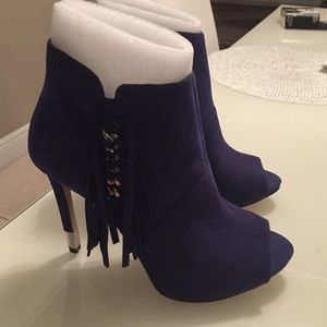 Guess Blue booties super hot!