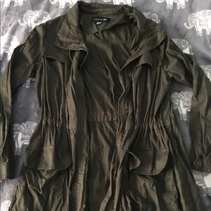 Forever 21 Navy Green Utility Jacket (M)