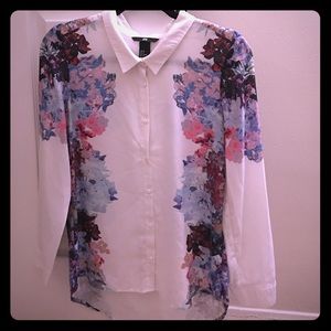 H&M floral detail blouse size 8