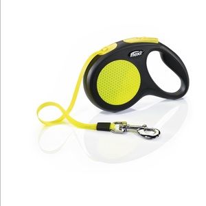 Flexi Neon Retractable Tape Dog Leash. 16 ft.
