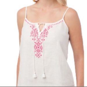 Southern Tide Tops - NWT Southern Tide Linen embroidered tank Southern Tide Tops - NWT Southern Tide Linen embroidered tank