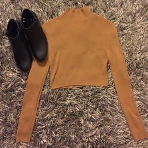 Turtleneck crop sweater