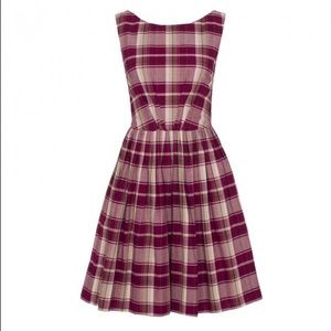 Emily and Fin burgundy plaid Abigail dress
