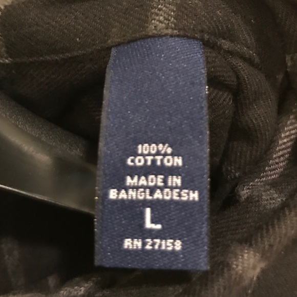 Mens Large Black Plaid Button-down by John Ashford - Picture 4 of 4