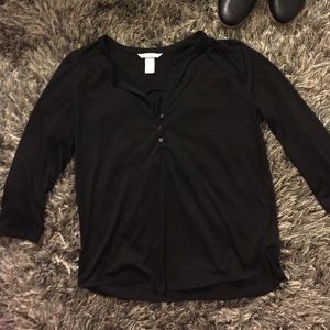 Black button up blouse
