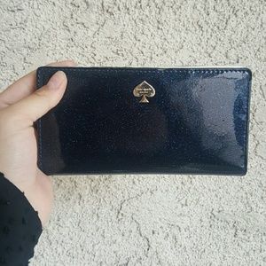 Blue Kate Spade glitter bug wallet