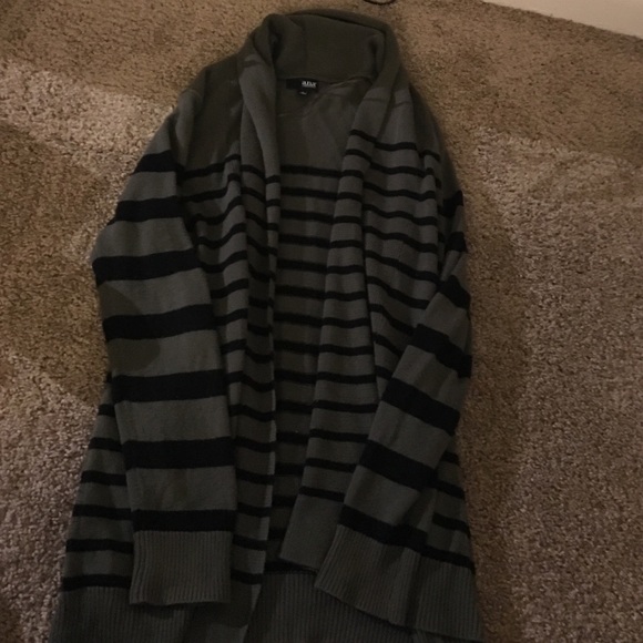 Longline striped cardigan