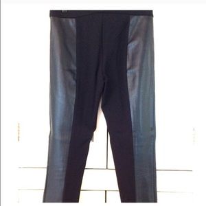 Club Monaco Authentic Leather paneled leggings