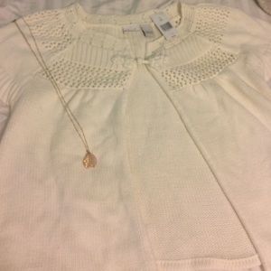 NWT Kim Rogers Large Cream Cardigan